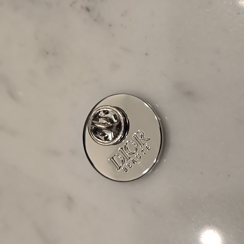 New never used DIOR pin brooch...iconic Dior .silver & blue Dior Bee pin listing - Picture 4 of 4